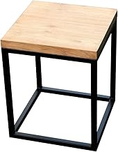 Iron Wood Cube Chair, Made in Indonesia, 13.8 x 13.8 inches (35 x 35 cm), SH43 cm, No Assembly Requi