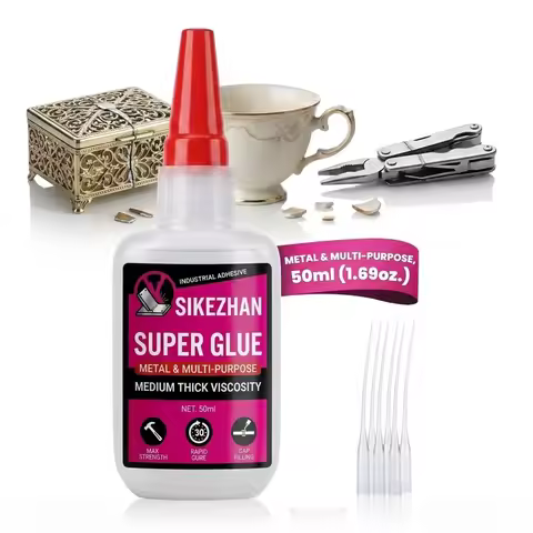 SIKEZHAN Super Glue Medium Thick CA Glue Cyanoacrylate Adhesive Wood Plastic Ceramic Metal 3D Printi