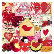 50Pcs/Set ✿ Valentine's Day Series 02 . Healing Love PET Stickers ✿ Waterproof DIY Fashion Rewards S