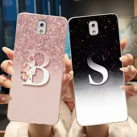 For Samsung Galaxy Note 3 N9000 Case Elegant Letter Silicone Soft Back Cover For Samsung Galaxy Note
