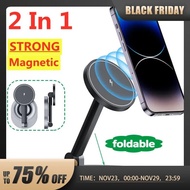 JIMA 2 In 1 Magnetic Wireless Charger Stand Pad Foldable Fast Charging Station Dock For iPhone 14 13