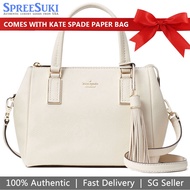 Kate Spade Handbag With Gift Paper Bag Crossbody Bag Naomi Small Satchel Soft Limestone Off White # WKRU5778