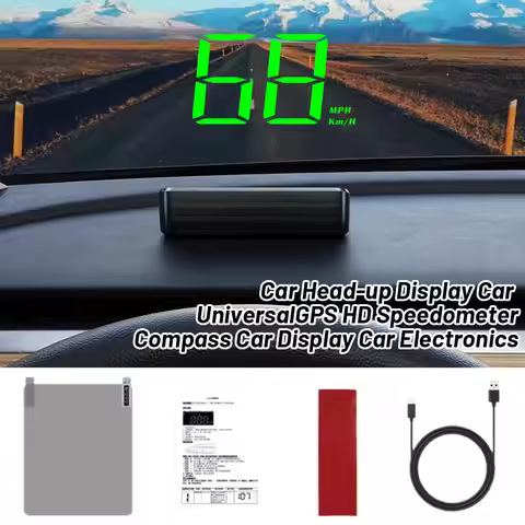 M2 Head Up Display Car Universal Speedometer KMH/MPH Satellite Plug Dual Play & Cable Beidou System 