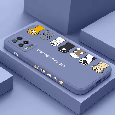 Cat Litter Phone Case For OPPO A54 A74 A57 A78 A77 A96 A76 A36 A95 A12 A15 A15S A16 A16K A9 A5 2020 