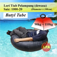 Adults swim ring big - Pelampung dewasa mandi sungai tiub lori besar hitam pelampung size 100cm loba