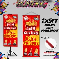 BUNTING AYAM GUNTING BERSAIZ 2X5