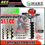 HARZ Auger Machine HARZ Petrol Auger Machine FREE 4"6"8" Auger Bit Free 3pcs Auger Bit Professional 