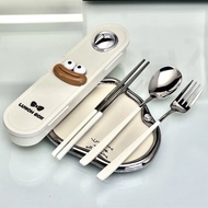 Stainless Steel Cutlery Set Boxed Cutlery Spoon Fork Chopsticks Set Cutlery Set Spoon Chopsticks Cut