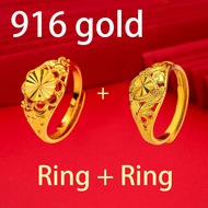 Emas 916 Original Lelong Gir Is Jewelry Tulen Emas Ring + Ring Subang Hypoallerginic Best Friends Ne