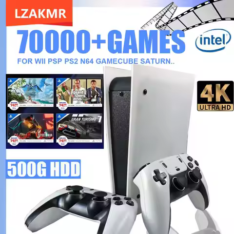 X5 60+Emulators 500GB Retro Game Console Batocera 1037U 70000+Games For Wii PS2 PSP GameCube N64 Wir