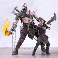 NECA God Of War Kratos &amp; Atreus Ultimate PVC Action Figure ของเล่นสะสม