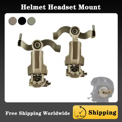 Helmet Headphone Mount Tactical Earmuffs Holder 360 Degree Rotating Fit for EARMOR M31,M32,M32H/HD-1
