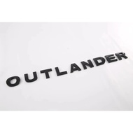 For Mitsubishi Outlander PHEV 2022 2023 ABS Carbon Fiber Front Cover Grill Car Logo Letter Sticker T