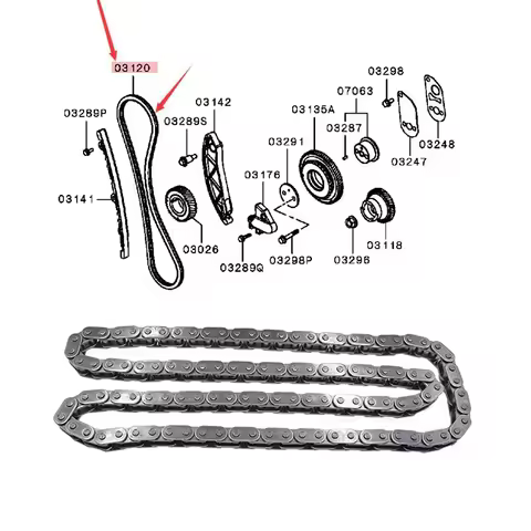 Engine Camshaft Valve Timing Chain for MItsubishi Pajero Sport 3 KS1W L200 Triton KL1T KL2T KL6T 2.4