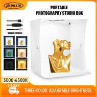 Zkeezm 40/50/60cm RGBW Full Color LED Portable Photography Box Studio Photography Box Mini Studio Fo