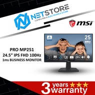 MSI PRO MP251 24.5” IPS FHD 100Hz 1ms BUSINESS MONITOR - 9S6-3PC2CM-013