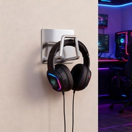 Stainless Steel Earphone Holder Dormitory Wall Perforation-Free Headset Gaming Earphone Wall-Mounted