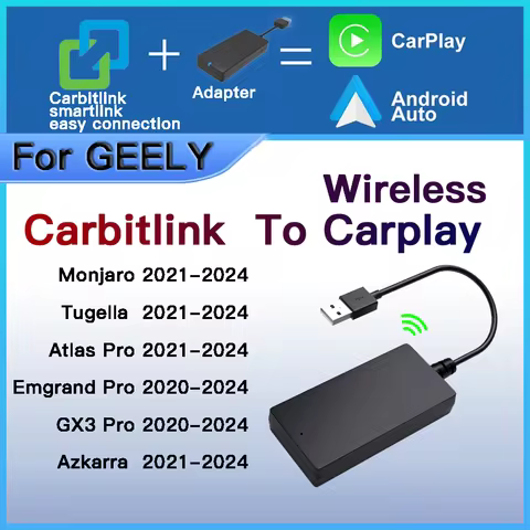 For Geely Monjaro Tugella Atlas Pro Emgrand Pro GX3 Azkarra carbitlink easy connect adapter To wirel