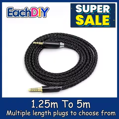 16 Core Black 7N OCC Braided Earphone Cable For Focal HADENYS Open-back Headphone LN008993