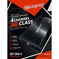 car power amplifier q pertors 12v 4 channal 3800 watts 45x4 RMS power amp hi performance speaker