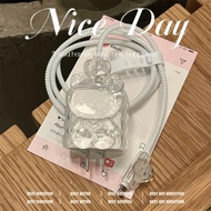 Transparent Cat Charger Protector iphone 18w & 20w Cartoon Cable Protector iPhone Charger Head Adapt