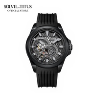 Solvil et Titus Quest Multi-Function Automatic Black Silicone Men Watch W06-03342-002
