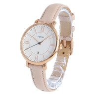 FOSSIL ES3988 Women's Analog Watch Jacqueline Date 36mm Leather Strap Blush *Original