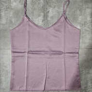 Tank top wanita J177 Bahan Satin / Teng top / Tanktop V Neck / Tengtop wanita Size S - 3XL