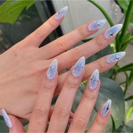 Gel Nails Light Blue y2k Style Cute And Gentle