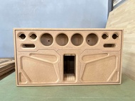 มาใหม่ -ตู้แบนพาส8นิ้วกระแทกข้าง(ลมหลังดอกซับคู่)กลาง4นิ้ว"แหลม3นิ้ว" ไม้MDF15มิล ใส่ดอกDM สเปคแม่เห