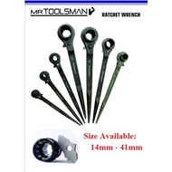 SHARP END SCAFFOLDING RATCHET SPANNAR WRENCH, RACHETING SOCKET WRENCH TOOL 14MM - 41MM