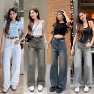 NICHARIS - กางเกงยีนส์ทรงกระบอกใหญ่ รุ่น Vogue Jeans