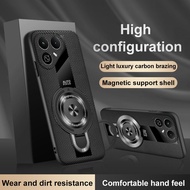 Casing for Tecno Pova 8 5G Pova8 LK6 Phone Case Leather Acrylic Magnetic Adsorb Wireless Charging Ca
