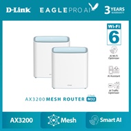 D-Link M32 Eagle Pro AI AX3200 WiFi 6 Mesh Router | Wireless 6 | Expandable Mesh | High-Performance