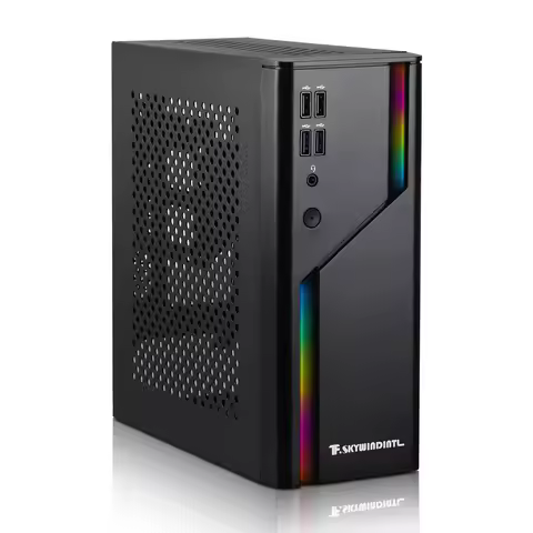 Mini ITX Case ARGB Small Form Factor SFF Mini-Tower HTPC PC Cases Vented Panels 0.8mm SPCC Computer