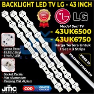 MATA LG 43 INCH LED TV BACKLIGHT 43UK6500 43UK6750 43UK 43IN 8K 6V 43 INCH 8 BUTTONS BAGONG EYES 6 V
