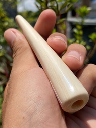 pipa gg asli lokal panjang 10cm bulat bahan merah bening semilengkung asli