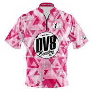DV8 Bowling Jersey Pink Latte Bowling Jersey Short-Sleeved Top 3DPolo Fir 2113-DV8