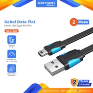 Vention Mini USB Type B Flat Data Cable 5 Pin Hard Disk Cable Camera/ Printer/ 2 Meter Audio/ - VAS-