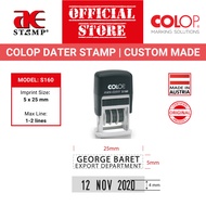 Mini Customisable Dater Stamp | COLOP S160 Self Inking Date Stamp | Personalize text with changable 