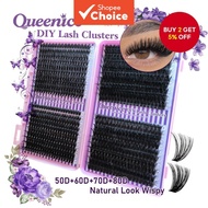 Multifunctional False Eyelash Book 800pcs, 50-80D Mixed Fluffy Dense Clusters for Natural Wispy Look