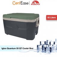 Igloo Quantum 55 QT Cooler Box made in USA - 90 12oz cans | Carbonite Green