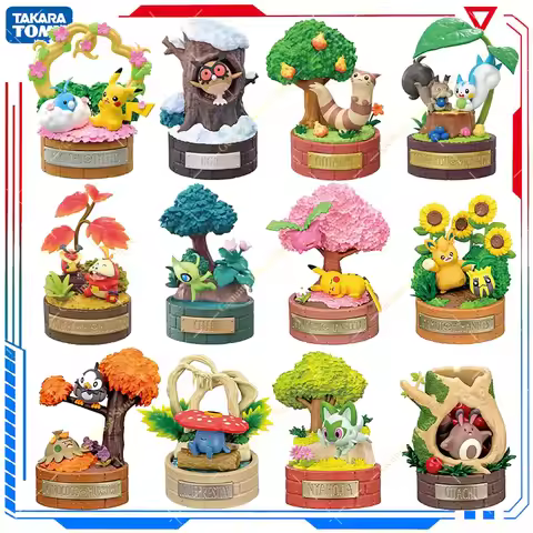 Original Pokemon Figures Pikachu&Swablu Celebi Sprigatito Peaceful Moments Alittle Tale of the Fores