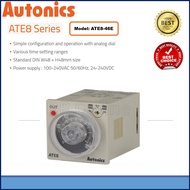 Autonics Multi Range Analog Timer ATE8-46E 6S/60S/6M/60M/6H100-240VAC/24-240VDC,~ ATE8-46E