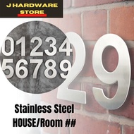 ✸☸0-9 Stainless Steel House Number Plate Home Number Sign