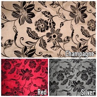Bahan Kain Beludru Bludru Sofa / Jok / Kursi Motif Bunga Kembang - Malaga