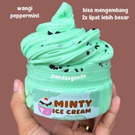FLUFFY MINTY ICE CREAM slime expands 2x fold premium pandasgoods fluffy slime