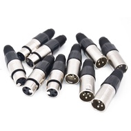 30Pcs 3 Pin XLR Solder Type Connector 15 Male + 15 Female Plug Cable Connector Microphone Audio Sock