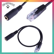 JIHENGS ชุดหูฟัง BUDDY 3.5 MM smartphone Headset ถึง RJ9แปลง3.5 MM smartphone plug TO SINGLE 4P4C RJ