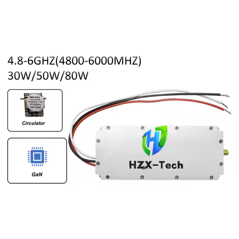 Noise module 30-50-80WATTS customize 4800-6000M 4.8-6GHZ GaN With Isolator